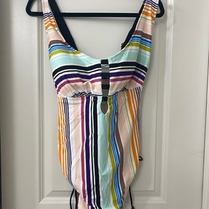 Colorful Striped One Piece with adjustable straps
